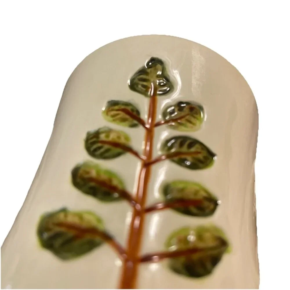 NEW W/ Acorn Charm Starbucks 2007 Ceramic Tree Leaves Coffee Mug Cup 12oz.‎ Tan